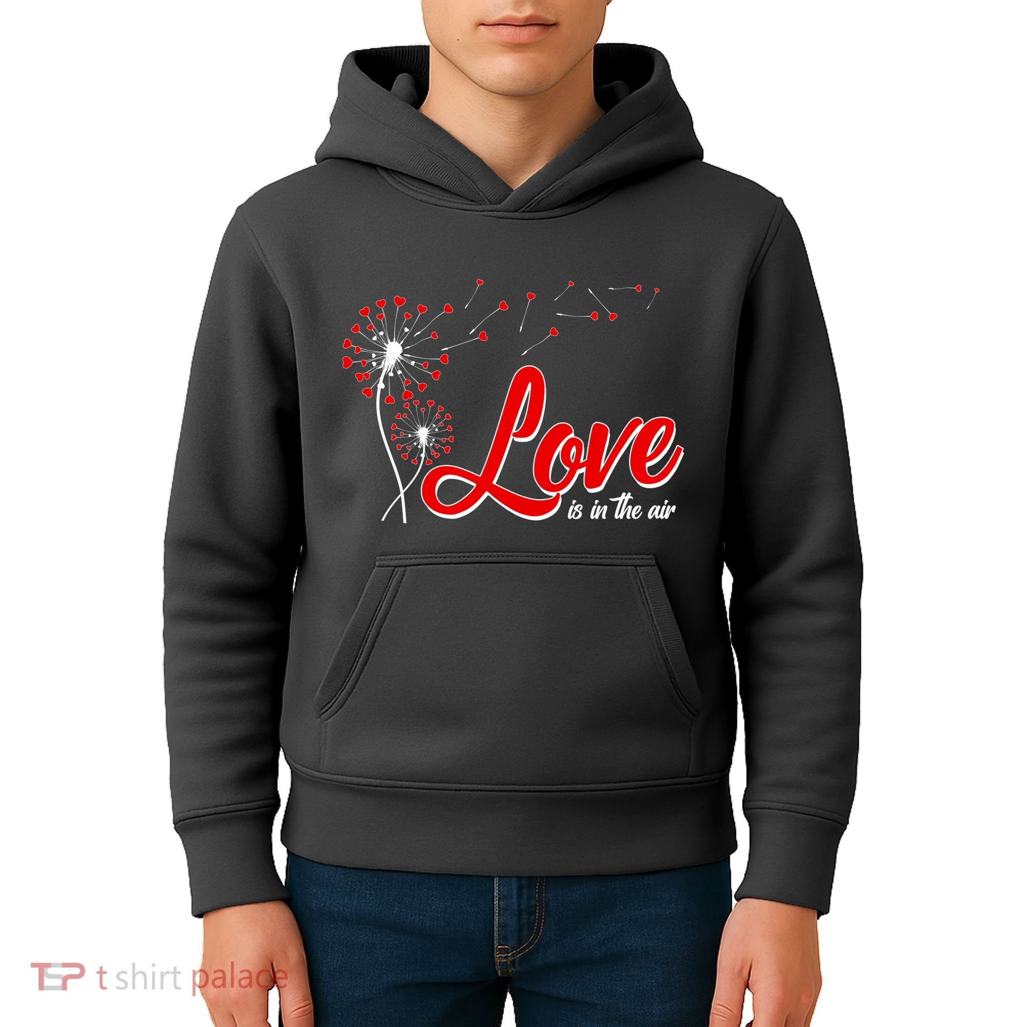 Cute Valentine Love Is In The Air Dandelions Kids Hoodie