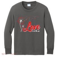 Cute Valentine Love Is In The Air Dandelions Kids Long Sleeve Shirt thumb 0