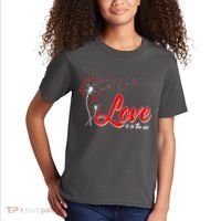 Cute Valentine Love Is In The Air Dandelions Kids T-Shirt thumb 2