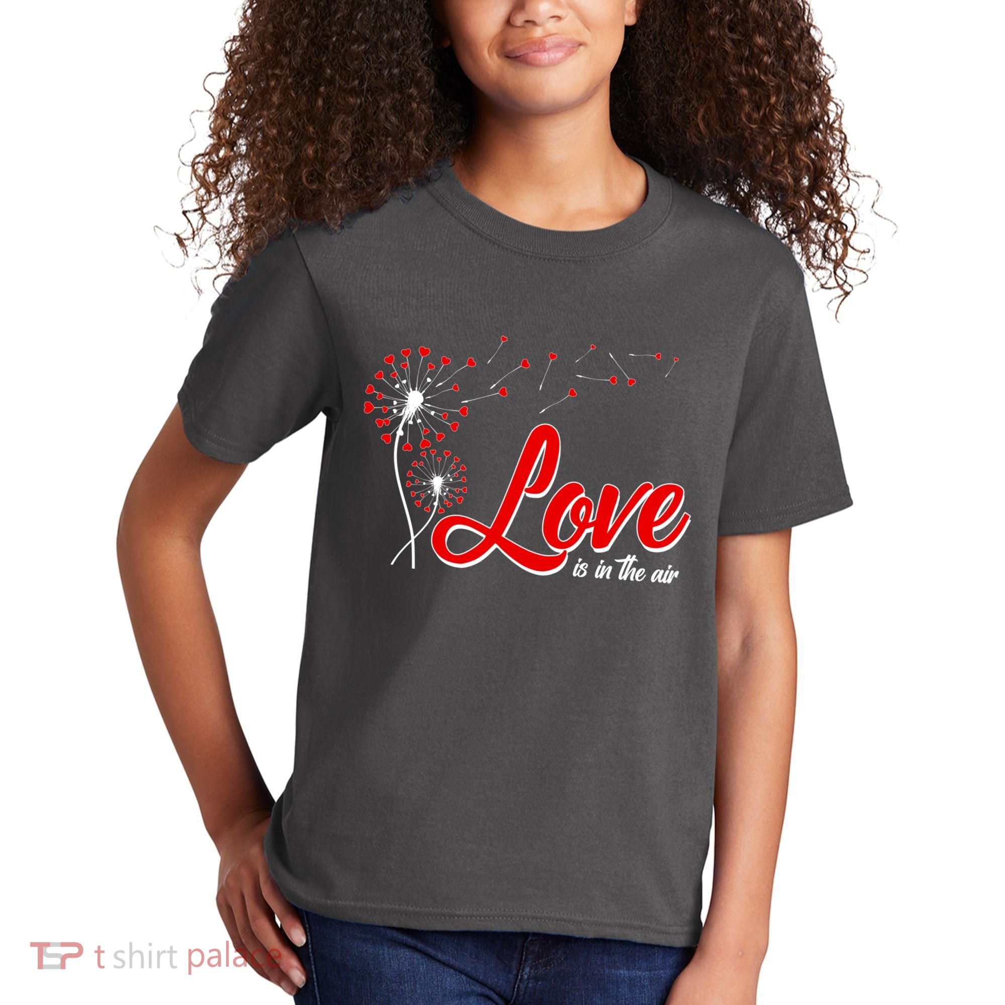 Cute Valentine Love Is In The Air Dandelions Kids T-Shirt