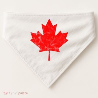 Canada Vintage Leaf USA-Made Doggie Bandana