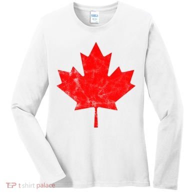 Canada Vintage Leaf Women's Long Sleeve Shirt