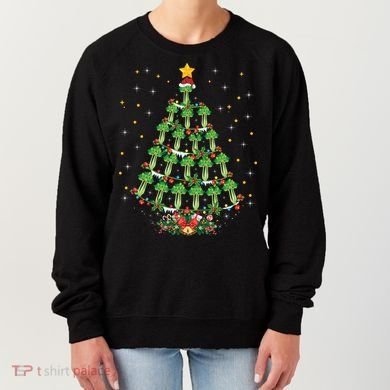 Celery Vegetable Lover Xmas Santa Hat Celery Christmas Tree Gift Women's Sweatshirt