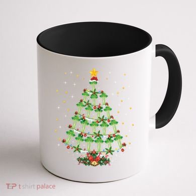 Celery Vegetable Lover Xmas Santa Hat Celery Christmas Tree Gift Coffee Mug back