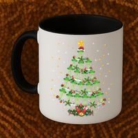 Celery Vegetable Lover Xmas Santa Hat Celery Christmas Tree Gift Coffee Mug thumb 2
