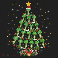 Celery Vegetable Lover Xmas Santa Hat Celery Christmas Tree Gift Hat thumb 2