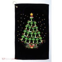 Celery Vegetable Lover Xmas Santa Hat Celery Christmas Tree Gift Golf Towel thumb 0