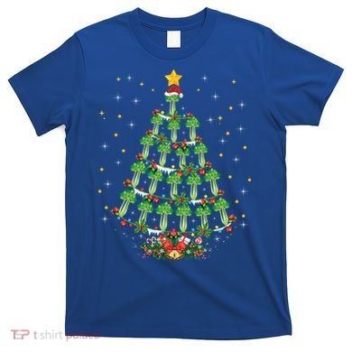 Celery Vegetable Lover Xmas Santa Hat Celery Christmas Tree Gift T-Shirt
