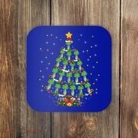 Celery Vegetable Lover Xmas Santa Hat Celery Christmas Tree Gift Coaster thumb 0