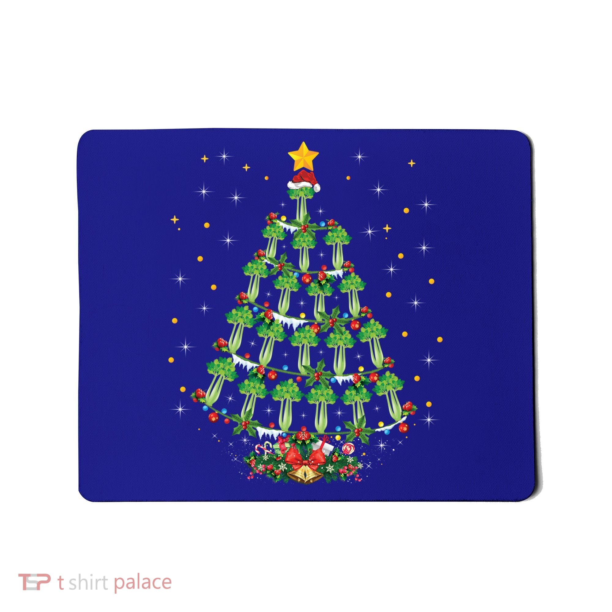 Celery Vegetable Lover Xmas Santa Hat Celery Christmas Tree Gift Mousepad