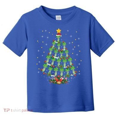 Celery Vegetable Lover Xmas Santa Hat Celery Christmas Tree Gift Toddler T-Shirt