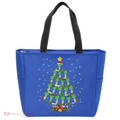 Celery Vegetable Lover Xmas Santa Hat Celery Christmas Tree Gift Tote Bag