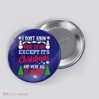 Christmas Vacation Misery Funny Xmas Santa Family Quotes Gift Button thumb 0