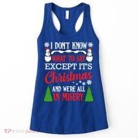 Christmas Vacation Misery Funny Xmas Santa Family Quotes Gift Women's Tank Top thumb 0
