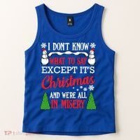 Christmas Vacation Misery Funny Xmas Santa Family Quotes Gift Tank Top thumb 2