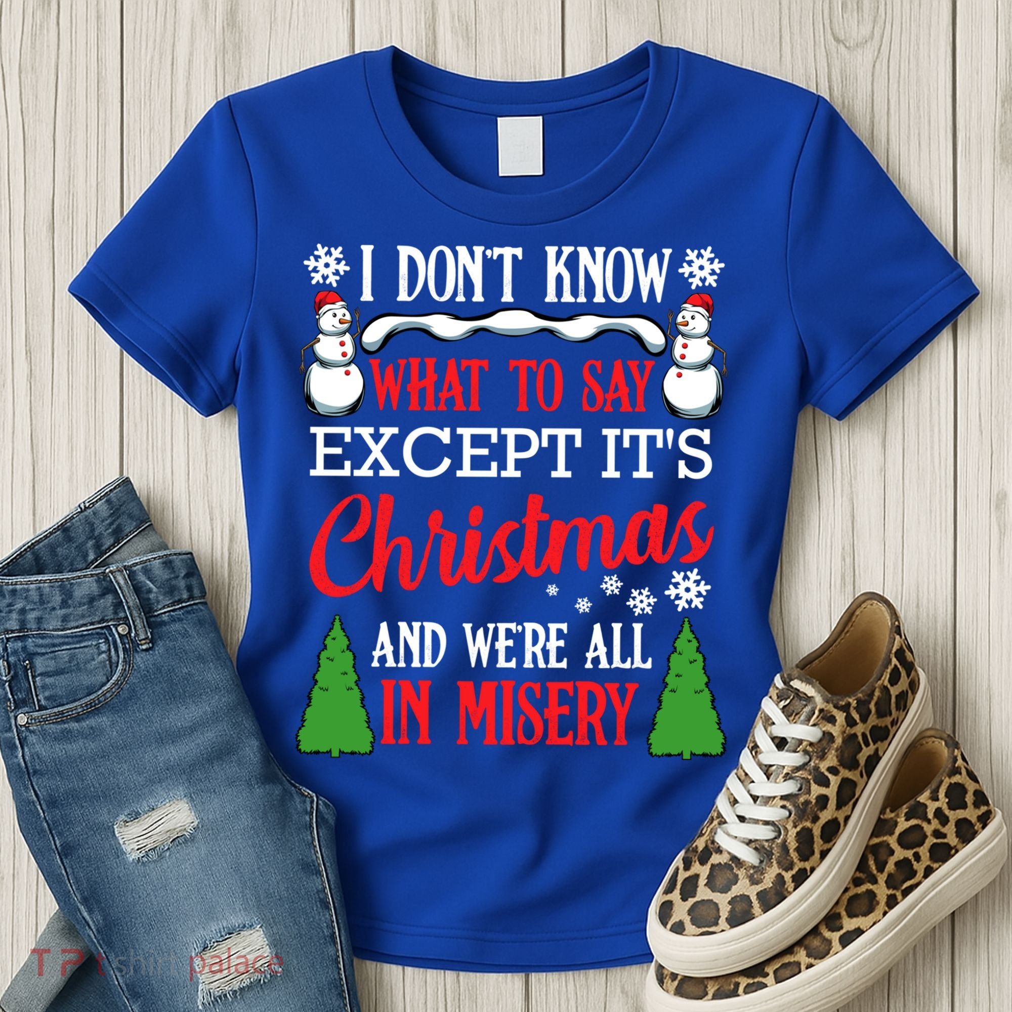 Christmas Vacation Misery Funny Xmas Santa Family Quotes Gift Women's T-Shirt
