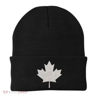 Canadian Vintage Maple Leaf Canada National Pride Flag Symbol Beanie