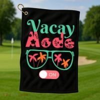 Cute Vacay Mode Summer On Funny Family Vacation Golf Towel thumb 1
