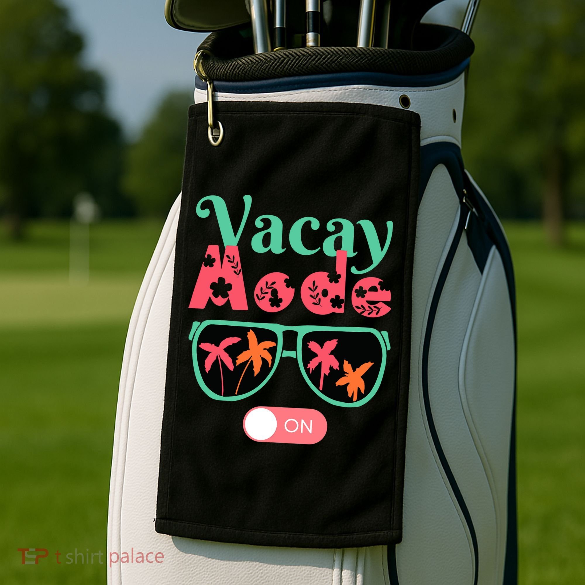 Cute Vacay Mode Summer On Funny Family Vacation Golf Towel