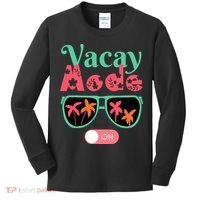 Cute Vacay Mode Summer On Funny Family Vacation Kids Long Sleeve Shirt thumb 0