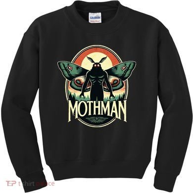 Cryptid Vintage Mothman Folklore Kids Sweatshirt