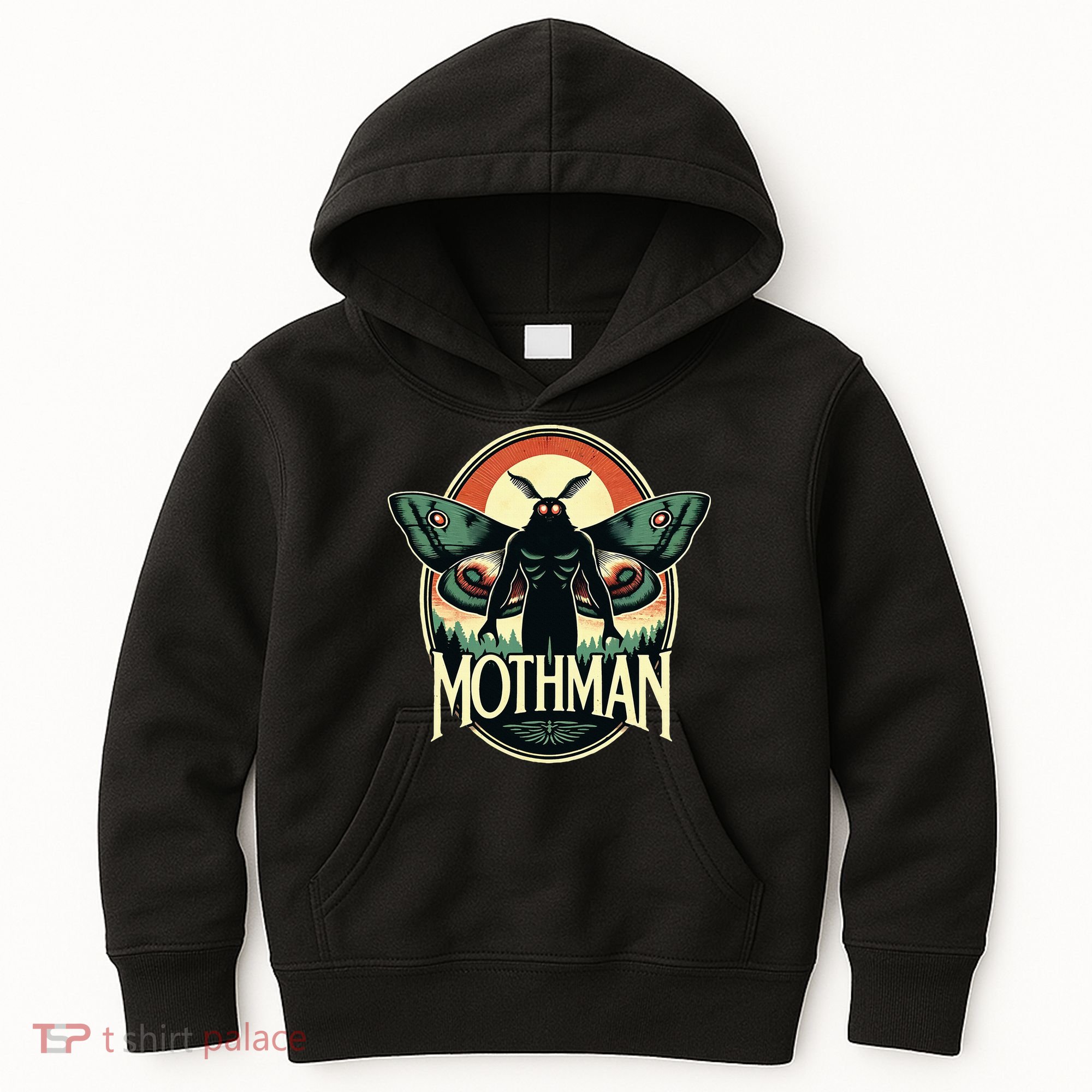Cryptid Vintage Mothman Folklore Kids Hoodie