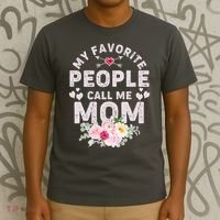Cute Vintage My Favorite People Call Me Mom T-Shirt thumb 3