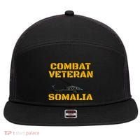 Combat Veteran Mogadishu Somalia Operation Restore Hope 7 Panel Mesh Trucker Snapback Hat thumb 0