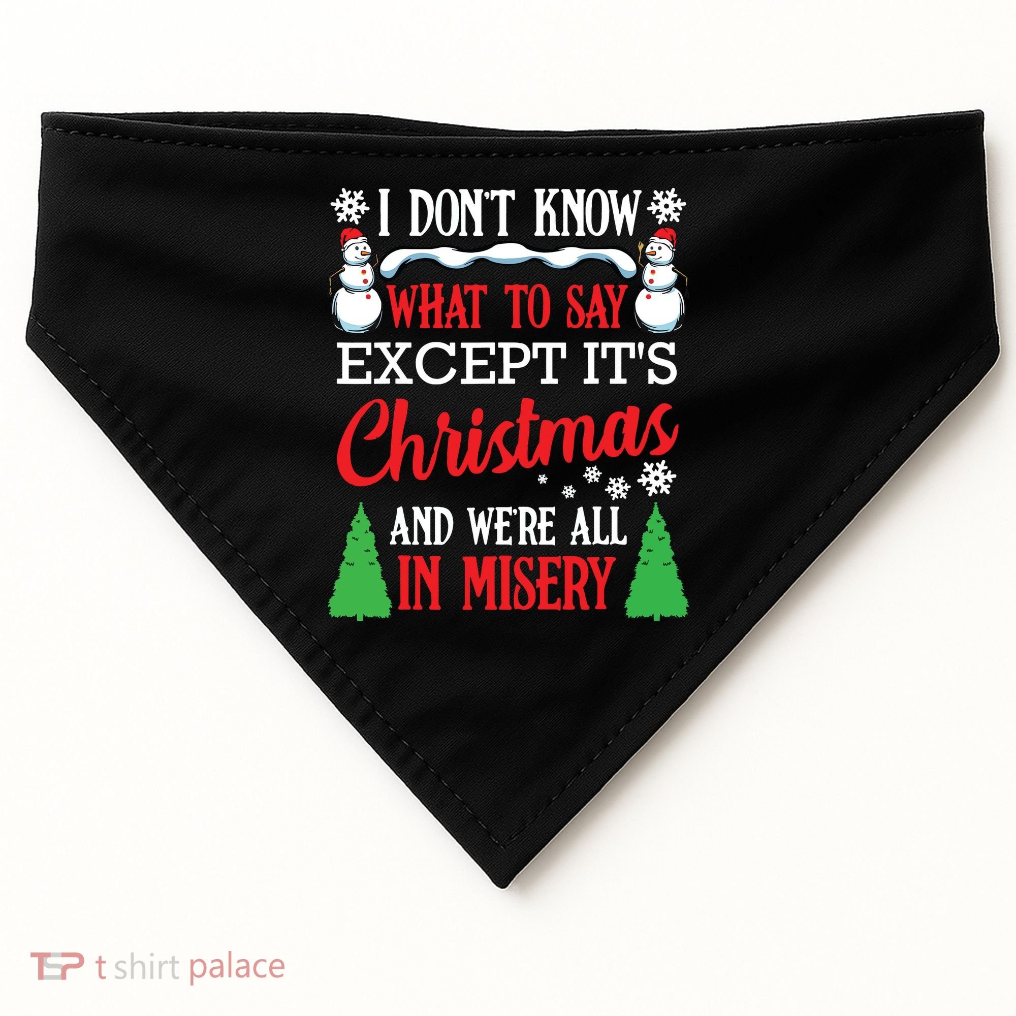 Christmas Vacation Misery Funny Xmas Santa Family Quotes USA-Made Doggie Bandana