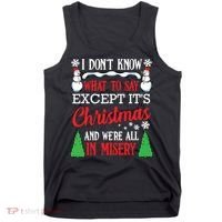 Christmas Vacation Misery Funny Xmas Santa Family Quotes Tank Top thumb 0