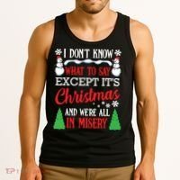Christmas Vacation Misery Funny Xmas Santa Family Quotes Tank Top thumb 3