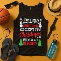 Christmas Vacation Misery Funny Xmas Santa Family Quotes Tank Top thumb 4