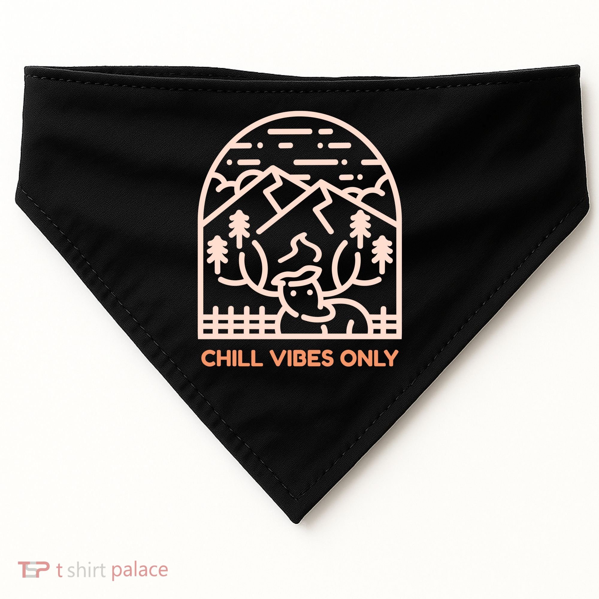 Chill Vibes Only USA-Made Doggie Bandana
