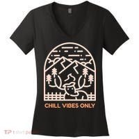 Chill Vibes Only Women's V-Neck T-Shirt thumb 0