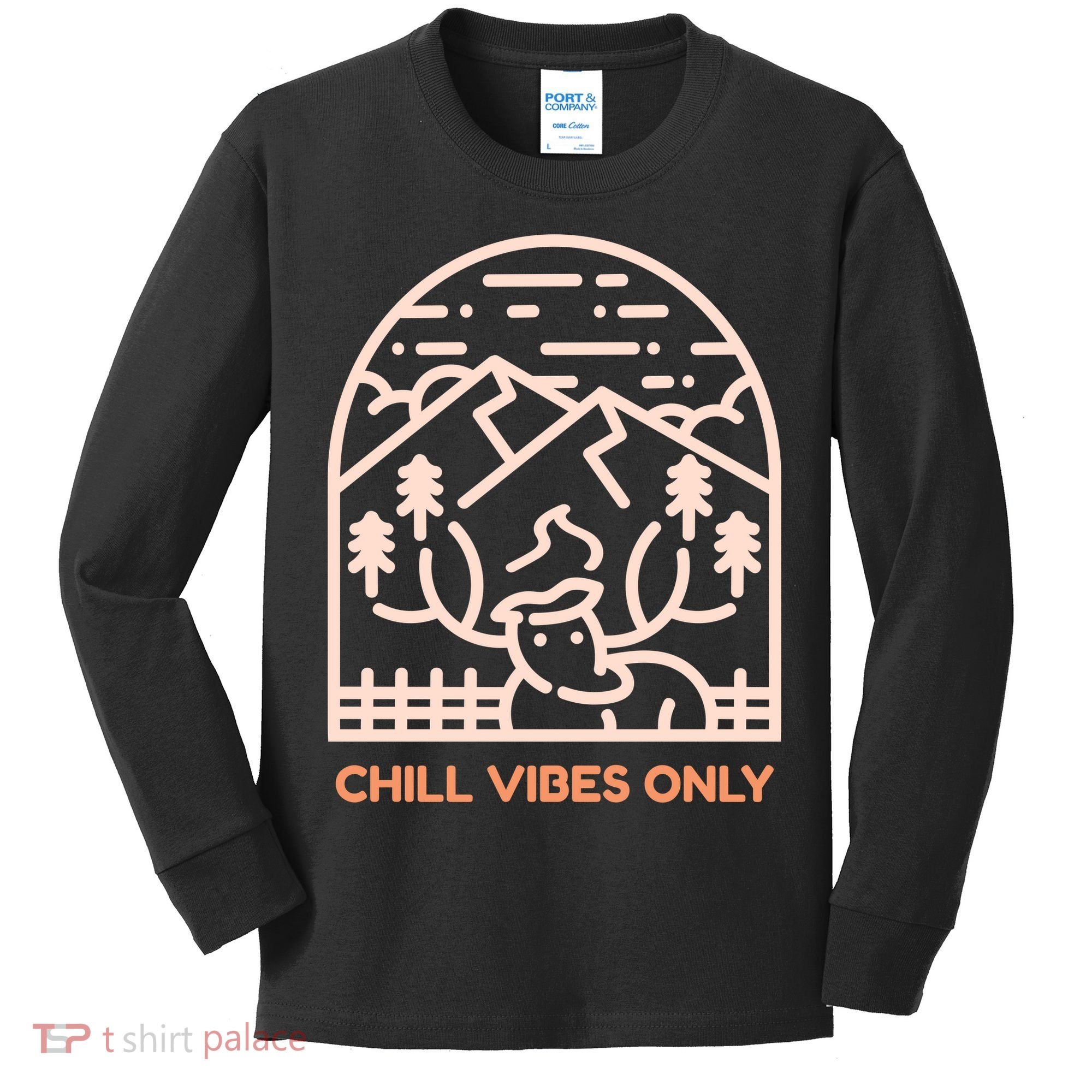 Chill Vibes Only Kids Long Sleeve Shirt