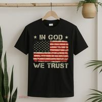 Christian Vintage Old American Flag In God We Trust T-Shirt thumb 2