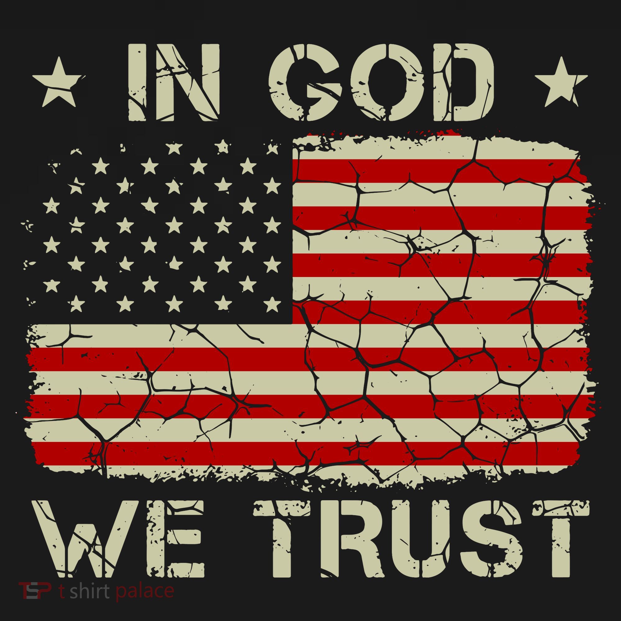 Christian Vintage Old American Flag In God We Trust Women's Hoodie