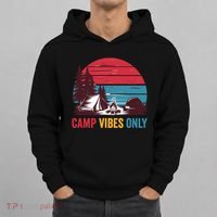 Camp Vibes Only Imust GoS Hiker Hat Hike Vist Retro 80s Hoodie thumb 0