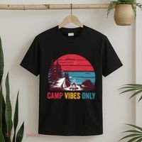 Camp Vibes Only Imust GoS Hiker Hat Hike Vist Retro 80s T-Shirt thumb 2