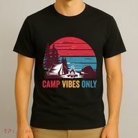 Camp Vibes Only Imust GoS Hiker Hat Hike Vist Retro 80s T-Shirt thumb 3