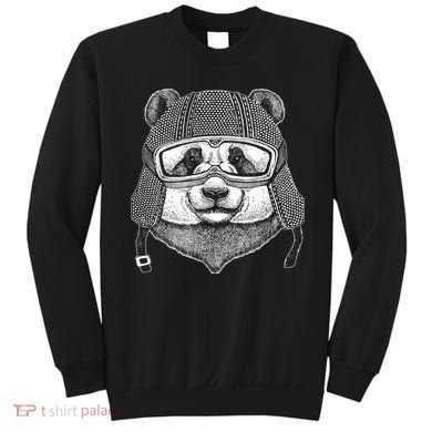 Cool Vintage Panda Aviator Pilot Sweatshirt