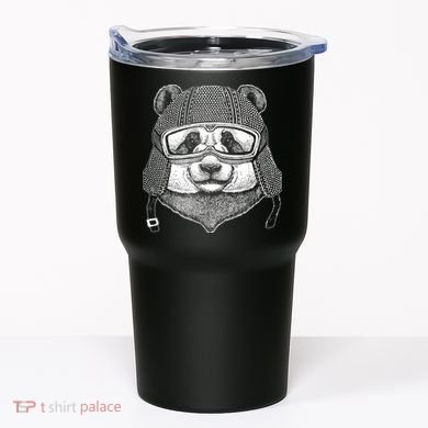 Cool Vintage Panda Aviator Pilot Tumbler