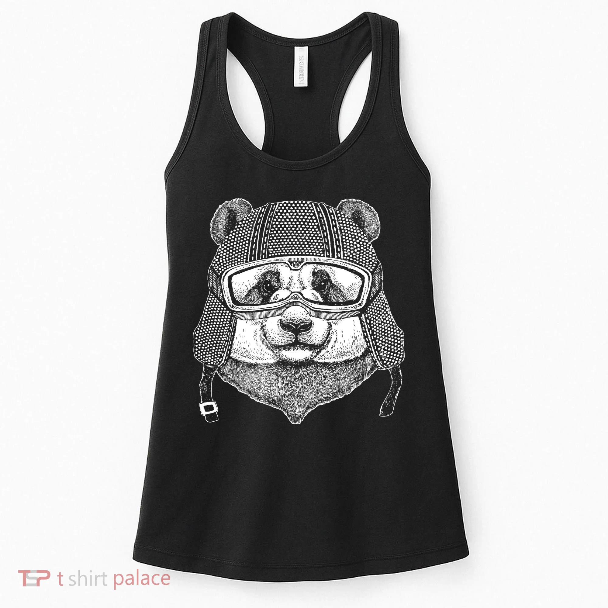 Cool Vintage Panda Aviator Pilot Women's Tank Top
