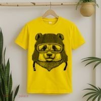 Cool Vintage Panda Aviator Pilot T-Shirt thumb 2