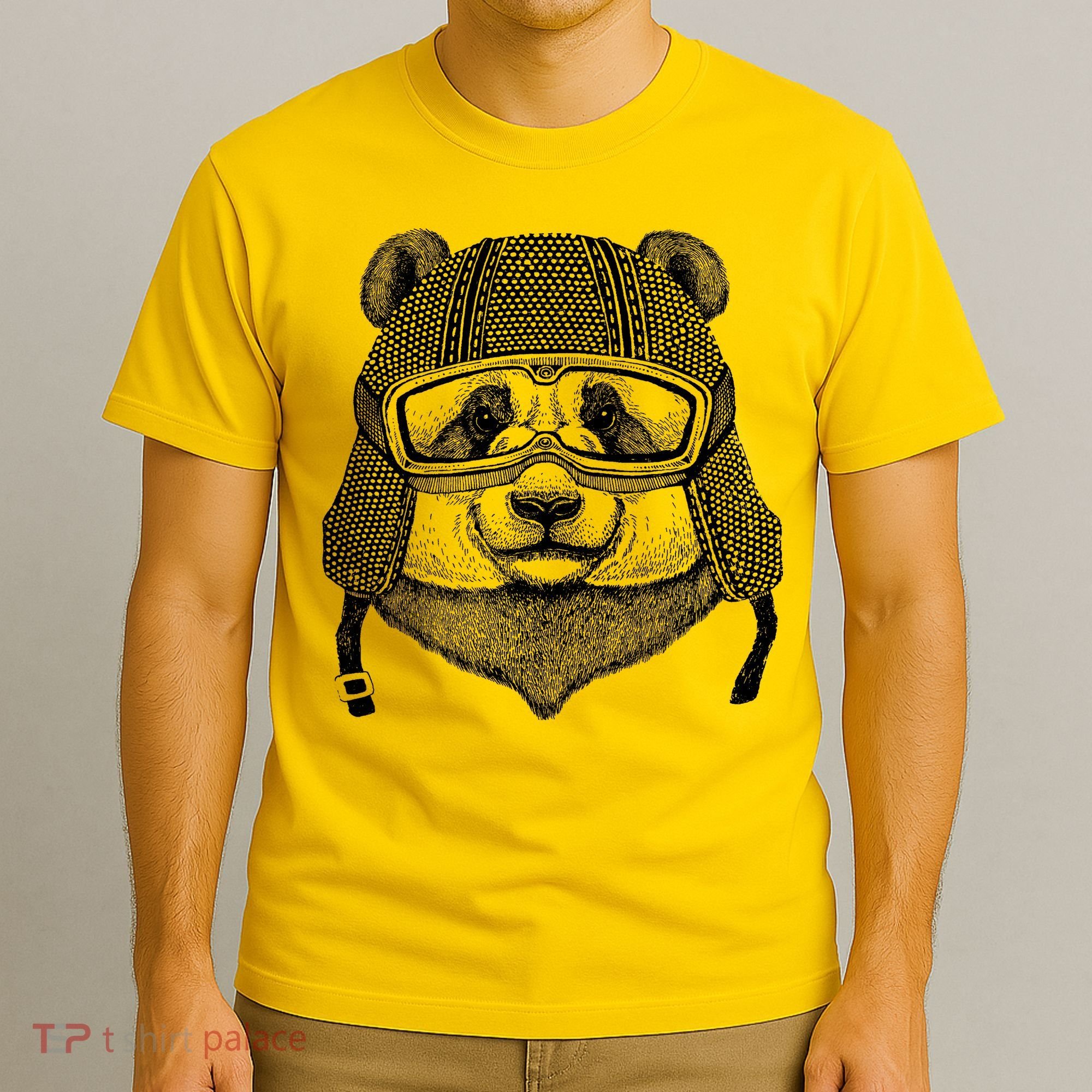 Cool Vintage Panda Aviator Pilot T-Shirt