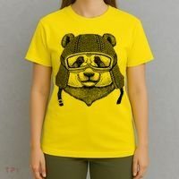 Cool Vintage Panda Aviator Pilot T-Shirt thumb 4
