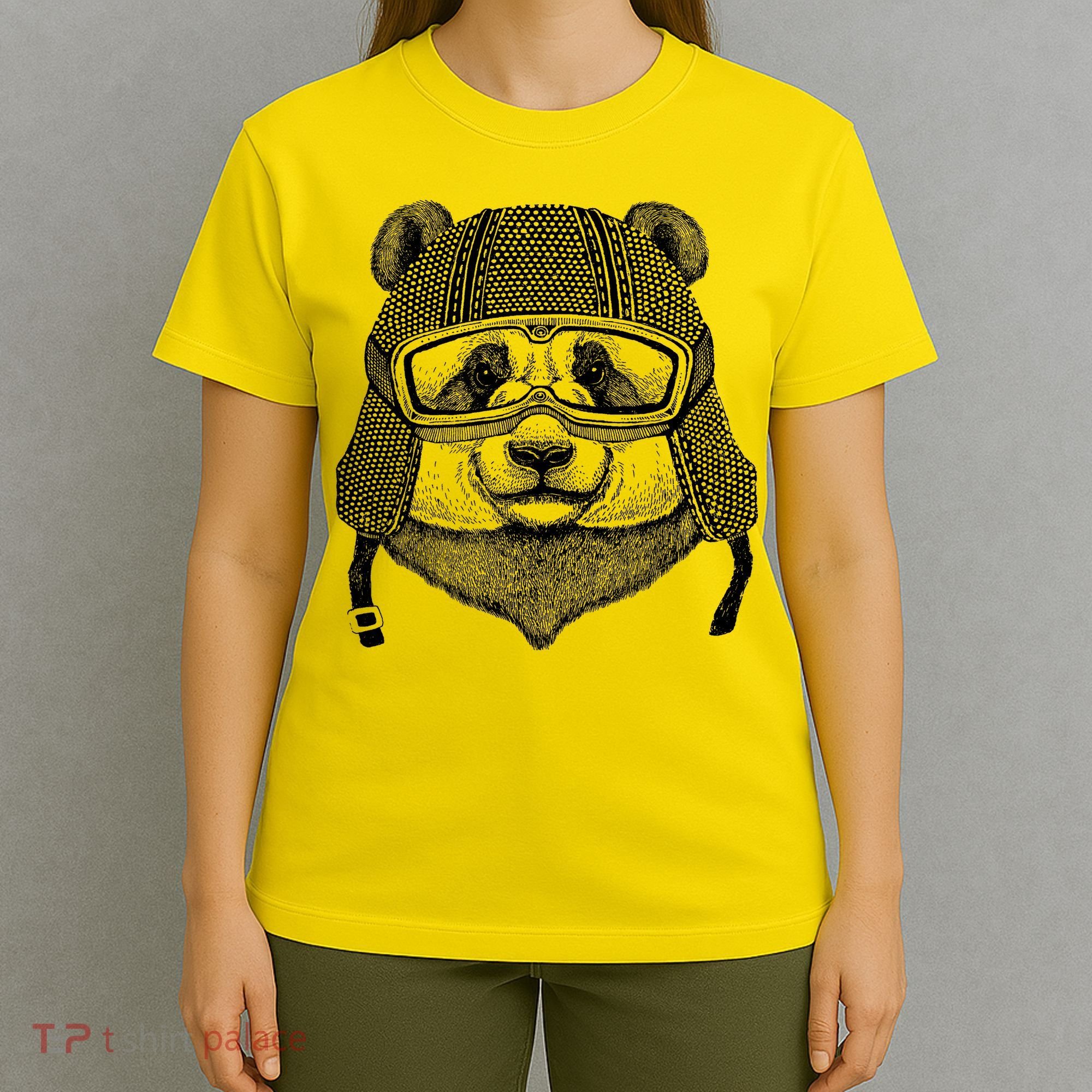 Cool Vintage Panda Aviator Pilot T-Shirt