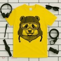 Cool Vintage Panda Aviator Pilot T-Shirt thumb 5