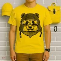 Cool Vintage Panda Aviator Pilot T-Shirt thumb 6