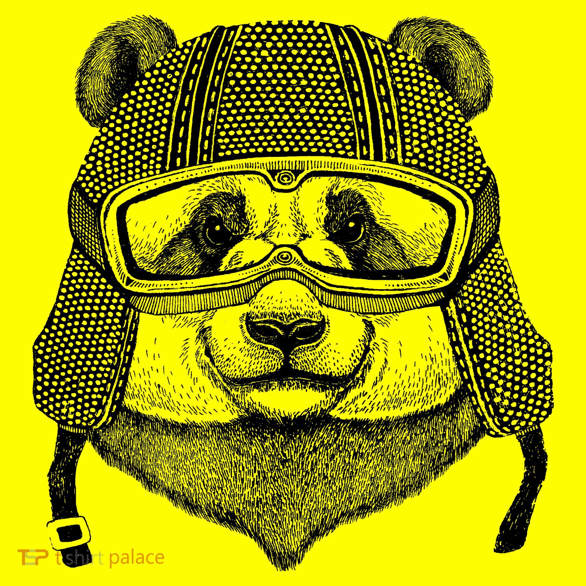 Cool Vintage Panda Aviator Pilot T-Shirt